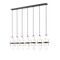 Z-Lite Cayden Linear Chandelier, 7-Light, 4.75in W x 54in L x 16.75in H, Matte Black/Clear, Etched Opal 1946P-7L-MB - alternate 1